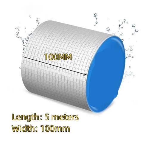 Heavy Duty Butyl Rubber Tape Waterproof Seal For Indoor Outdoor Repairs Quick Fix For Wall Cracks Roof Ducts 10cm By 5m roll