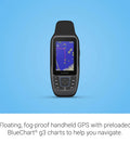GPSMAP 79sc Marine Handheld GPS With Preloaded BlueChart G3 Coastal Charts, showing high resolution color display and controls.