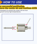 4 Inch Diamond Hole Saw With Pilot Bit For Glass And Tile Triple Layer Diamond Coating and removable center bit visible