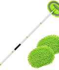 62 Inch Adjustable Car Wash Brush Kit With Long Handle Chenille Microfiber Scrub Mitt And Sponge Scratch Free Replacement Head
