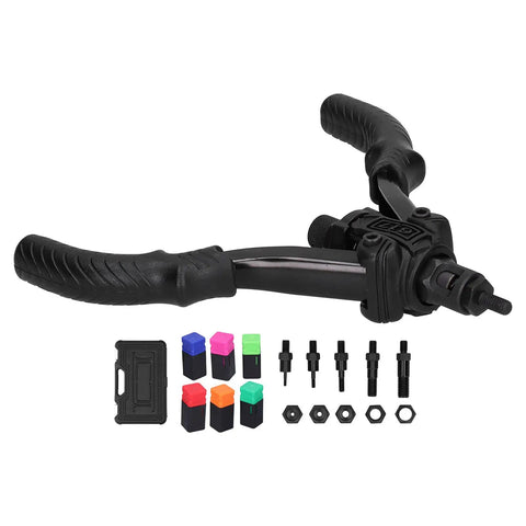 Get The Ultimate Hand Rivet Nut Tool For Serious Metal Repair And Auto Jobs! This Alloy Steel Manual Riveting Gun Comes Loaded With Five M10 Mandrels And Nuts To Secure Your Fasteners Like A Pro Without Breaking The Bank Or Your Fingers. manual rivet nut gun with M10 mandrels