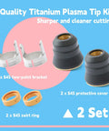 2 Pack Titanium Plasma Cutter Tip Kit Replacement for Harbor Freight 45 TI-PC45 IPT-45 56255 56811 65 Torch TI-PC65 IPT-65