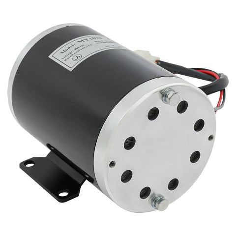 48V 1000W Brushed Motor Kit With 3000 RPM Output showing metal exterior and wiring connectors