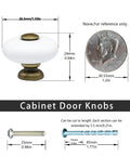 Size comparison of Six Pack Ceramic Cabinet Knob Set 1 Inch Round Drawer Pulls In Antique Bronze Finish for hardware installation.