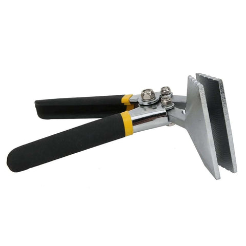 Sheet Metal Seamer Pliers With Non Slip Grip, Built Tough With 45 Steel Hand Clamp, curved jaw, ideal for metal bending and flattening.