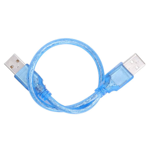 Clear blue USB cable from Massive Electronics Component Kit With 400 Plus Pieces Starter Pack USB Cable And Power Module Clear Labeled Storage Box Plug And Play Breadboard Ready 830 Tie Point Ideal For Arduino R3 Projects.