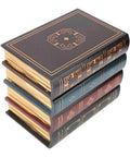 European Style Hollowed Out Decorative Fake Book Safe With Hidden Compartment to Stash Jewelry and Cash, stacked view