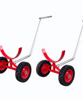 Heavy Duty Pipe Dolly Cart All Terrain Steel Pipe Transport For Construction Sites Warehouses And Workshops Tough As Nails Pipe Handling Equipment Easily Moves Round And Square Pipes And Profiles, 2-pack