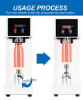 Pro Grade Electric Cup Sealer With Digital Lcd Counter and Sturdy Groove Base for Coffee Shops in usage process.