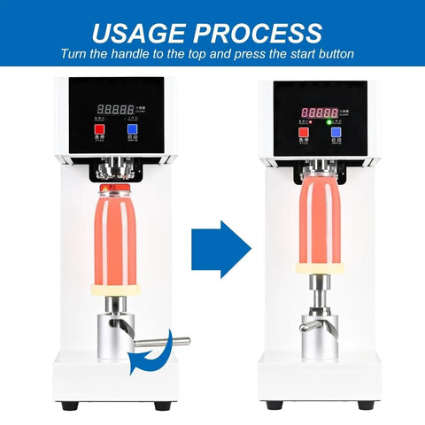 Pro Grade Electric Cup Sealer With Digital Lcd Counter and Sturdy Groove Base for Coffee Shops in usage process.