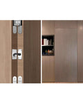 Concealed Door Closer with Soft Close No Slam Automatic Self Closing Hidden Mount Alloy Body Quiet Operation for Wooden Doors Up to 80 Kg