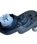 24V 30000RPM Gearbox Replacement for Pink Princess Carriage Ride On Toys, black housing, white gear, side view