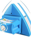 Top Shelf Double Sided Magnetic Window Cleaner With Adjustable Magnet Strength Five Gear Glass Wiper Tool For High Rise Apartments And Thick Double Glazed Homes showcasing the blue design and gear control.