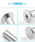 Heavy Duty M5 X 50Mm Chicago Screws And Binding Posts With Badass Grade Carbon Steel Hardware Kit Delivers Rock Solid Grip close-up views