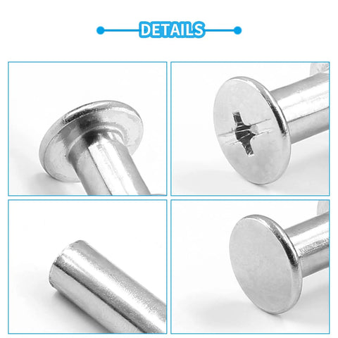 Heavy Duty M5 X 50Mm Chicago Screws And Binding Posts With Badass Grade Carbon Steel Hardware Kit Delivers Rock Solid Grip close-up views