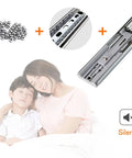 Soft Close Drawer Slides 30 Inch Heavy Duty Self Closing Cabinet Drawer Runners With 3 Fold Full Extension Ball Bearing Slides Detachable 750mm 30in And 300mm 12in Built To Last For Durable Kitchen Furniture Hardware, showing ball bearings and installation view