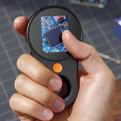 500X Digital Microscope With 2 Inch LCD Screen 1080P HD Camera Eight LED Lights Adjustable Brightness USB Connection For Electronics Repair Coin Collection And DIY Inspections, handheld ABS
