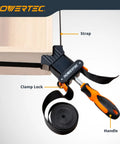Strap Clamp Set For Woodworking With Quick Release Levers, Ergonomic Handle, Adjustable Picture Frame Clamp, And 13 Ft Belt Clamp