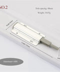 Heavy Duty Magnetic Push Latches For Kitchen Cabinets dimensions showing aluminum and ABS materials and installation specifications.