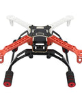 330mm 4 Axis Quadcopter Drone Frame Kit for DIY Drones with ultra strong arms, black and red color, durable airframe.