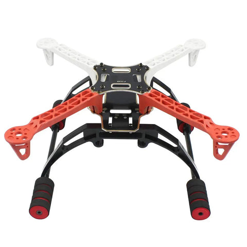 330mm 4 Axis Quadcopter Drone Frame Kit for DIY Drones with ultra strong arms, black and red color, durable airframe.