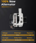 Beefy 12V 150Amp Alternator With S6 Pulley For Ford Expedition 2009 2010, Ford F150 2009 2010, Lincoln Navigator side view