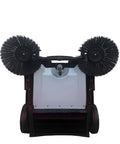 Top Shelf Manual Push Floor Sweeper With Thirty Six Inch Brush And Ten Point Five Gallon Dustpan Powers Through Driveways Garages And Pavement Without The Sweat Or Headache In Grey, featuring dual brush design.