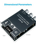 Bluetooth 5.0 Amplifier Board With Bass And Treble Control For Dope Home Audio Setup 100W Dual Channel TPA3116D2 Amp Module top view