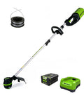 Cordless 80V String Trimmer With 16 Inch Cut Path And Dual Line Bump Feed Head makes yard work easy, includes battery and charger.