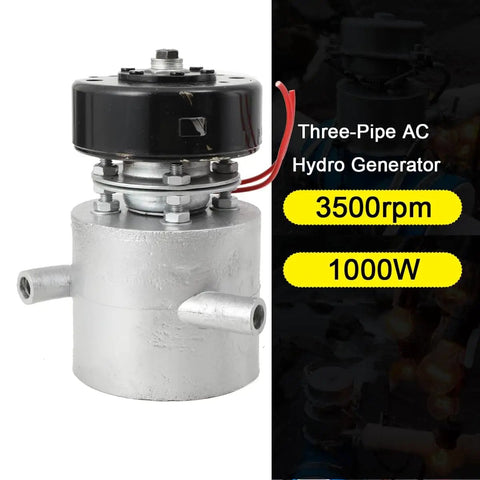 1000W Micro Hydroelectric Generator Water Turbine 220V Portable Power On The Go for Home Off Grid Living, showing three-pipe design