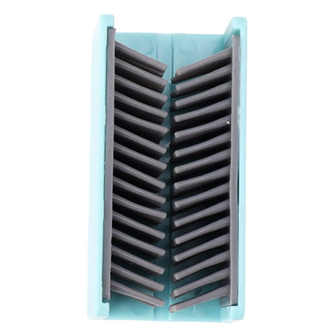 Reusable Silicone Hair Catcher Drain Protector, Bathroom Hair Trap for Shower and Bathtub, close-up view of silicone bristles design.