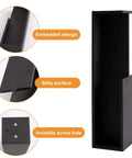 Pocket Door Edge Pull With Hidden Handle For Sliding Doors Recessed Flush Pull Hardware Easy Grip Aluminum Alloy Black Finish