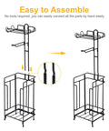 Two Pack Free Standing Toilet Paper Holder Rack With Black Metal Dispenser Shelf Holds Four Rolls Bathroom Organizer Stand