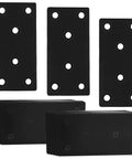 Heavy Duty Black Mending Plates 50 Pack 3.15X1.5 Inch stainless steel joining brackets arranged in stacks.