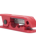 Fabater Auto Adjusting Wire Stripper Tool With Ergonomic Handle features a red plastic body for precise crimping and cutting.