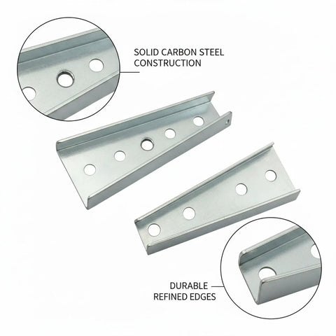 Beefed-Up Heavy-Duty Sofa Armrest Connector Kit With Carbon Steel Snap Buckle Bracket For Loose Arms, Silver details