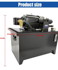 Dinenovote 3750w Hydraulic Power Unit With 80L Tank, Double-End Valve And Quantitative Vane Pump, 14Mpa Pressure Rating, Hard Tube Wiring For Continuous Industrial Use, product size dimensions shown.