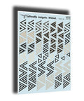 One Thirty Second Luftwaffe Insignia Decal Set Winkel Complete Three Leaf Pack For Model Aircraft Hobbyists Dope Details Warbird Scale One Thirty Second WWII Air Force Markings Decal Sheet displayed on a light blue background showing black and beige insignias.