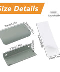 Size details of 4 Pack Modern Edge Pulls for Cabinets and Drawers Curved Concealed Finger Handles 78mm Aluminum Alloy in greyish green