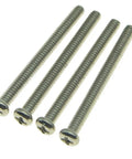 Premium Electric Guitar Humbucker Pickup Height Adjustment Screws And Coiled Springs Usa Thread Nickel Plated Hardware Pack Of 20, close-up view of screws.
