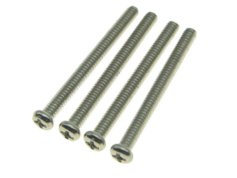 Premium Electric Guitar Humbucker Pickup Height Adjustment Screws And Coiled Springs Usa Thread Nickel Plated Hardware Pack Of 20, close-up view of screws.