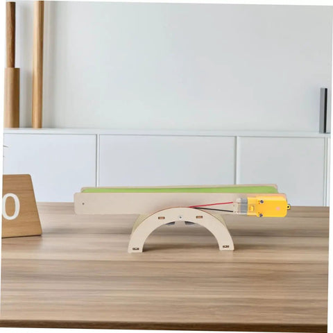 Side view of 2 Pieces DIY Electric Conveyor Belt Kit For Preschoolers Kid Friendly Interactive Hands On Learning Early STEM Education