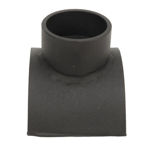 Beefy Heavy Duty Bottle Jack Axle Saddle for 12 Ton Jacks, iron construction, close-up of top view, fits 3-inch tube