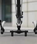 Two Pack Portable Bike Repair Stand With Quick Release Handlebar Support for MTB Road and E Bikes, front view on floor