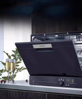 No Sweat Countertop Or Built In Dishwasher Fully Automatic Machine Handles Five Place Settings Crisp Clean Every Time with open lid showcasing dishes.