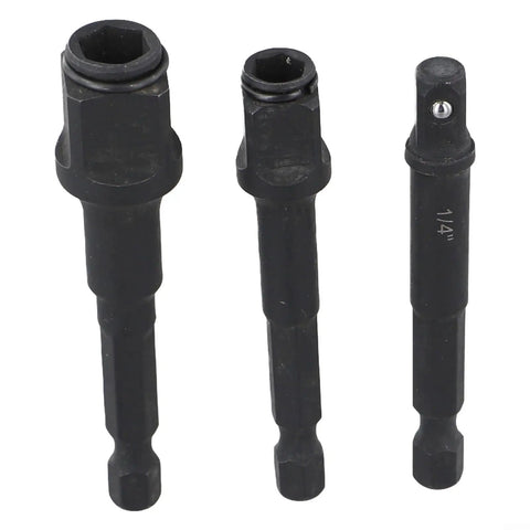 Driver Extension Socket Adapter Set 2 In 1 Hex Shank Converter Magnetic Screwdriver Attachment For Power Tools Chrome Vanadium Steel Heavy Duty Kit For Auto Repair And Maintenance 3 Piece