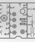 Ki 21 Ia Sally Japanese Heavy Bomber Model Kit Scale 1 To 72 sprue with gray plastic parts for assembly and detailing.