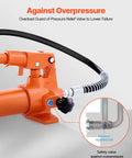 Close-up of safety relief valve on 10 Ton H-Frame Hydraulic Shop Press With Plate And Base for auto repair and metal bending.