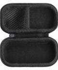 Hard EVA Protective Travel Case For Bosch Laser Distance Measure And Accessories, Built Tough With Double Stitch Oxford Exterior, Water Resistant Zipper, Custom Foam Fit, Keeps Your GLM Meters Safe On Job Sites And In Transit, open black case interior