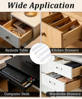 Top Shelf Ten Inch Drawer Slides Set Of Two Bottom Mount Rails With Slick Rolling Nylon Wheels No Fuss Installation Heavy Duty White Coated Steel Cabinet Hardware For Dresser Furniture And Home Fixes in various drawer applications.